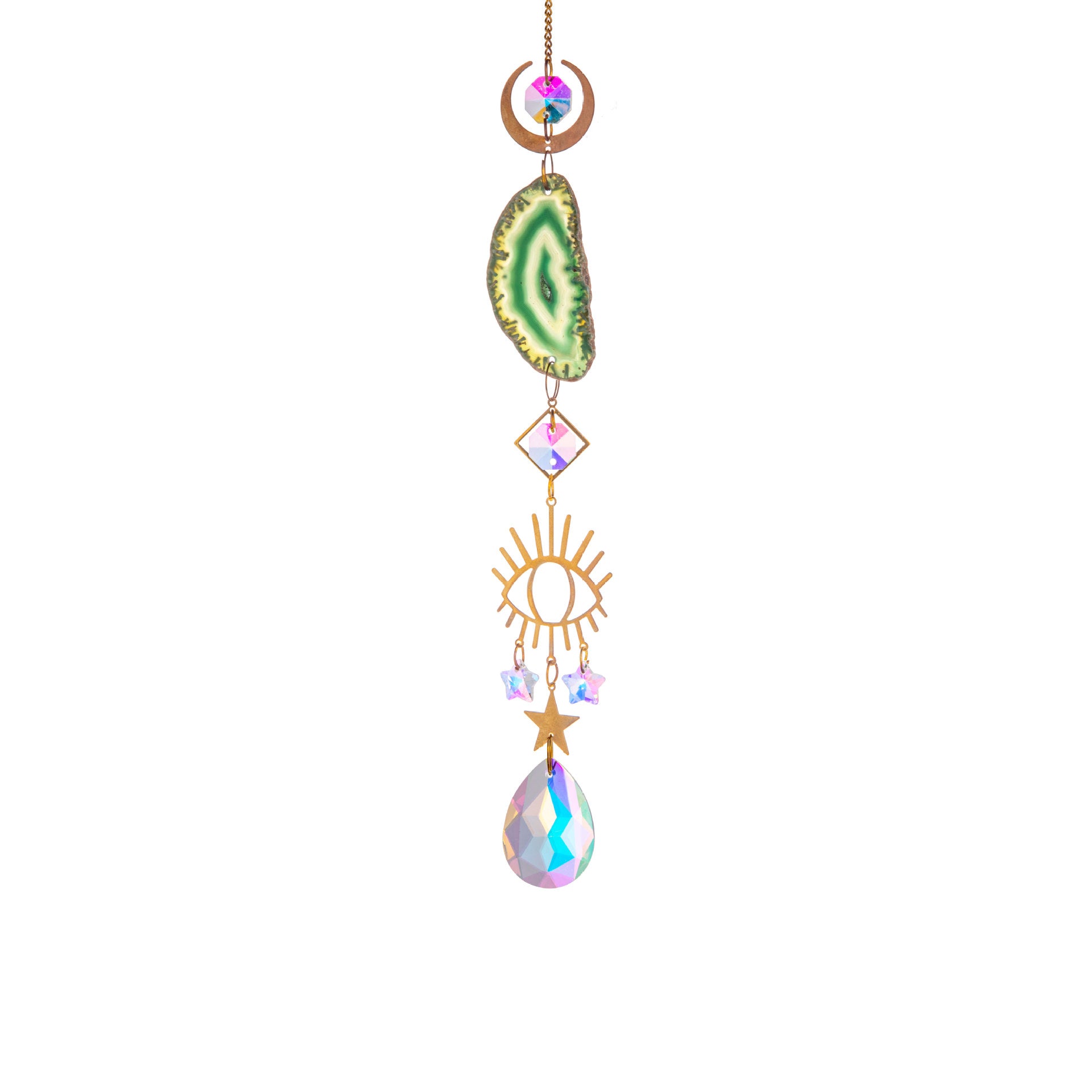 Wholesale Agate Rough Suncatcher Crystal Prism Ball Decorations